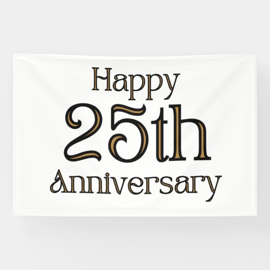 25. Jubiläum 4x6 Vinyl Banner (Horizontal)