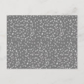 25. Jubiläum Ändern Sie das Datum Silberner Herzen Ankündigungspostkarte (Rückseite)