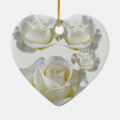 25. Jubiläum bearbeitbare Silver Rose Keramik Ornament (Hinten)