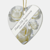 25. Jubiläum bearbeitbare Silver Rose Keramik Ornament (Links)