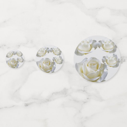 25. Jubiläum bearbeitbare Silver Rose Konfetti (Vorderseiten)