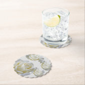 25. Jubiläum bearbeitbare Silver Rose Untersetzer (Vor Ort)