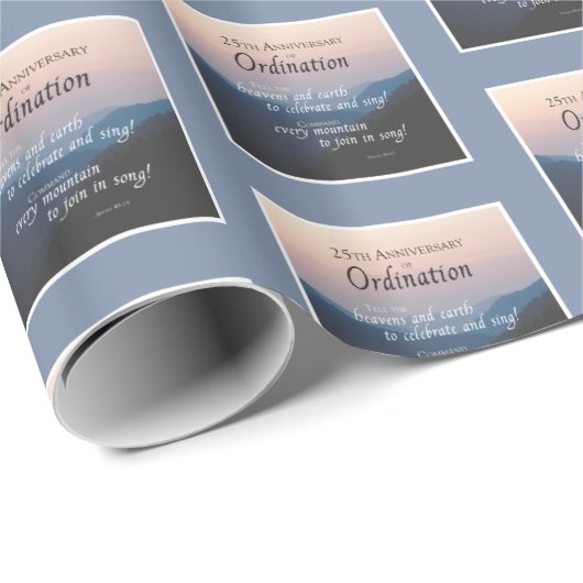 25. Jubiläum der Glückwunsch der Ordination Geschenkpapier (Rolleneckpunkt)