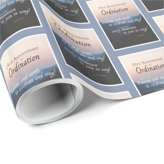 25. Jubiläum der Glückwunsch der Ordination Geschenkpapier (Rolleneckpunkt)