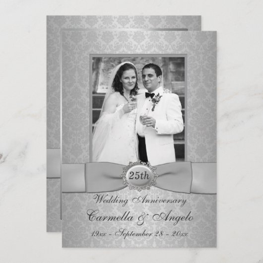 25. Jubiläum Einladung - NUTZEN SIE NICHT SILVER P (Vorne/Hinten)