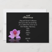 25. Jubiläum Einladung Orchid auf schwarz (Rückseite)