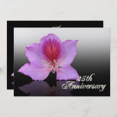 25. Jubiläum Einladung Orchid auf schwarz (Vorne/Hinten)