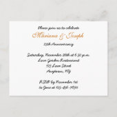 25. Jubiläum Einladung Postkarte (Rückseite)