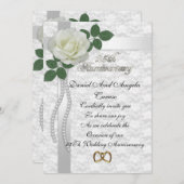 25. Jubiläum Einladung White Rose (Vorne/Hinten)