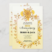 25. Jubiläum Golden Harvest Gelbe Sonnenblumen Einladung (Vorne/Hinten)