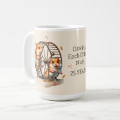 25. Jubiläum Hamster Driving einander Nüsse Kaffeetasse (Vorderseite Links)