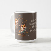 25. Jubiläum Hamster Driving einander Nüsse Kaffeetasse (Vorderseite Links)