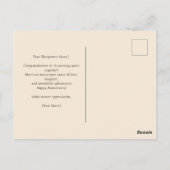 25. Jubiläum Hamster Driving einander Nüsse Postkarte (Rückseite)