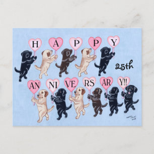 25. Jubiläum Labrador Retrievers Malerei Postkarte