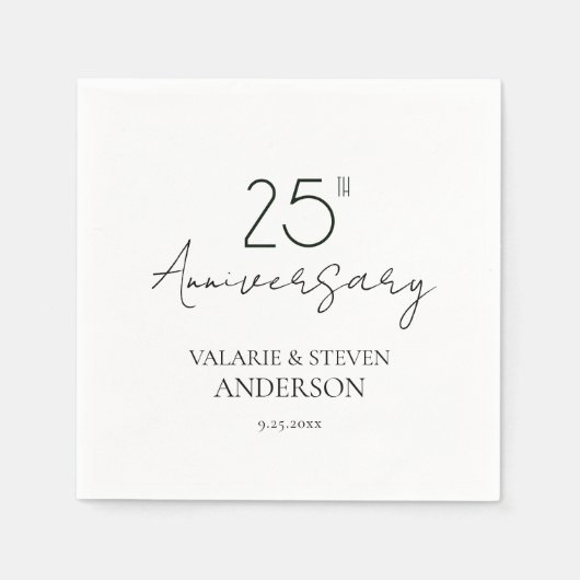 25. Jubiläum Minimal Napkins Serviette (Vorderseite)