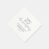 25. Jubiläum Minimal Napkins Serviette (Ecke)