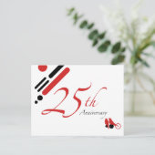 25. Jubiläum (Mod-Vögel) Postkarte (Stehend Vorderseite)