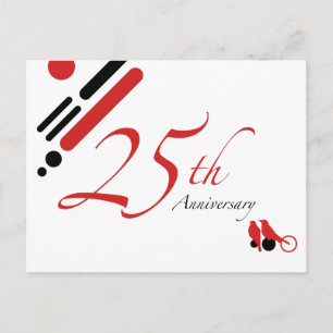 25. Jubiläum (Mod-Vögel) Postkarte