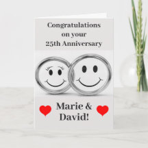 25. Jubiläum Niedliche Silver Wedding Rings