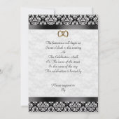 25. Jubiläum Party Einladung schwarz-weiß (Rückseite)