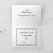 25. Jubiläum Party formelle Einladung Silber (Innenseite)