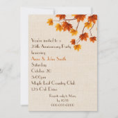 25. Jubiläum Party Herbstübergänge Einladung (Vorderseite)