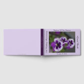 25. Jubiläum Party, Name, violette Blumen Gästebuch (Voll)