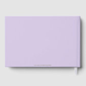 25. Jubiläum Party, Name, violette Blumen Gästebuch (Rückseite)