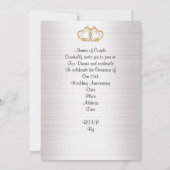 25. Jubiläum Party Silberherzen formale Einladung (Rückseite)