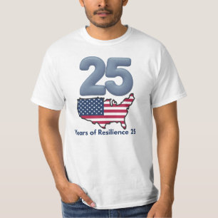 25. Jubiläum Patriot Day 9/11 Jahre der Resilienz T-Shirt