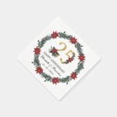 25. Jubiläum Personalisierte Weihnachten Napkins Serviette (Ecke)