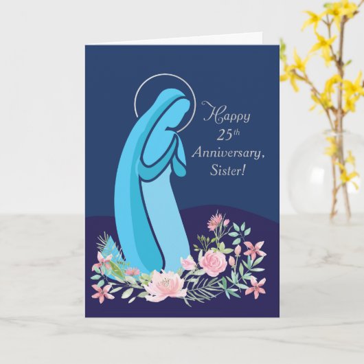 25. Jubiläum Religious Life Nun Karte (Gelbe Blume)