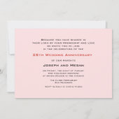 25. Jubiläum, Rose Piano Einladung (Rückseite)