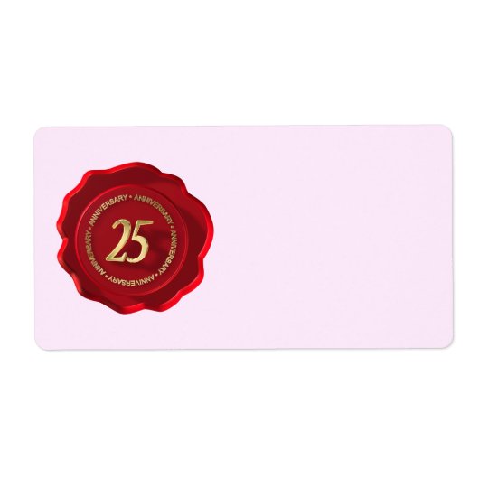 25. Jubiläum Rotes Wachs Siegel (Vorne)