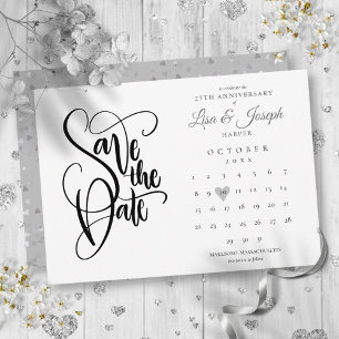 25. Jubiläum Save-the-Date-Kalender Liebesherz Save The Date