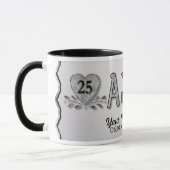 25. Jubiläum - Silber - Anpassen Tasse (Links)
