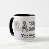 25. Jubiläum - Silber - Anpassen Tasse (Vorderseite Links)
