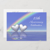 25. Jubiläum Silberherzen Einladung (Vorne/Hinten)