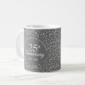 25. Jubiläum Silberherzen Kaffeetasse (Vorderseite Links)