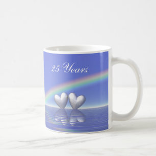 25. Jubiläum Silberherzen Kaffeetasse