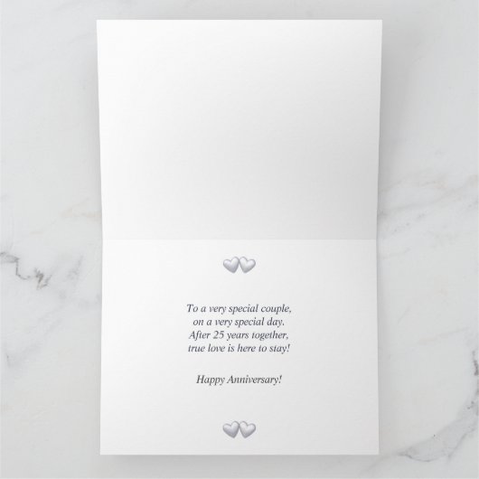 25. Jubiläum Silberherzen Karte (Innenseite)
