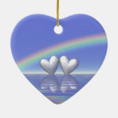 25. Jubiläum Silberherzen Keramik Ornament (Hinten)