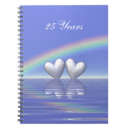 25. Jubiläum Silberherzen Notizblock