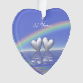 25. Jubiläum Silberherzen Ornament (Vorderseite)