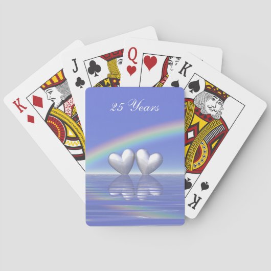 25. Jubiläum Silberherzen Spielkarten (Rückseite)