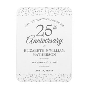 25. Jubiläum - Silberhochzeit - Erinnerung an den Magnet