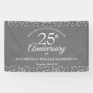 25. Jubiläum Silberne Liebe Herzlich willkommen Banner