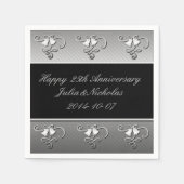 25. Jubiläum Silver and Black Napkins Serviette (Vorderseite)