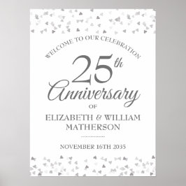 25. Jubiläum Silver Liebe Hört Begrüßungszeichen Poster