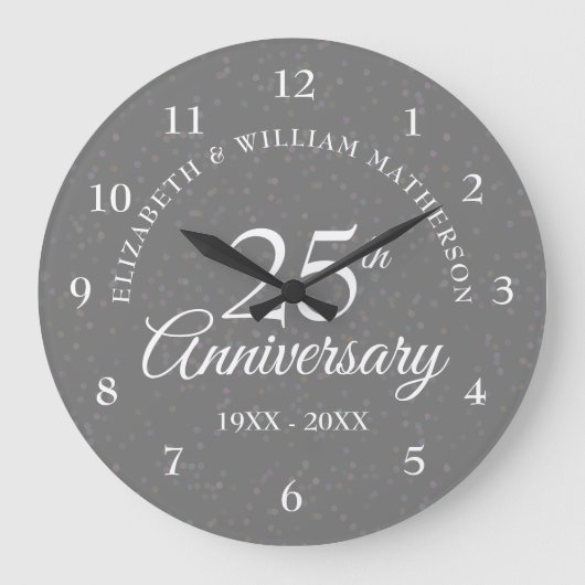 25. Jubiläum Silver Stardust Große Wanduhr (Vorderseite)